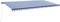 vidaXL - Luifel - handmatig - uittrekbaar - met - LED - 600x350 - cm - blauw - en - wit