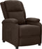 vidaXL Fauteuil verstelbaar stof donkerbruin