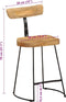 vidaXL - Barkrukken - 2 - st - 49x43x79 - cm - massief - mangohout