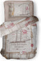 LINNICK Kinder Dekbedovertrek 100% katoen Royal Club - naturel 140x200cm - Tiener Dekbedovertrek 1 persoons