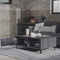 vidaXL - Salontafel - 90x60x35 - cm - bewerkt - hout - hoogglans - grijs