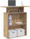 vidaXL - Receptiebalie - 100x40x104 - cm - bewerkt - hout - artisanaal - eikenkleur