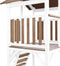 AXI Beach Tower Speeltoestel in Bruin/Wit - Speeltoren met Roxy Nestschommel, Grijze Glijbaan en Zandbak - FSC hout - Speelhuis op palen voor de tuin