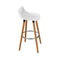 SoBuy Barkruk FST86-W - Met Rugleuning en Voetensteun - 41 x 41 x 84 cm - Wit