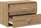 vidaXL - Kast - met - 2 - lades - 60x31x40 - cm - bewerkt - hout - artisanaal - eikenkleur