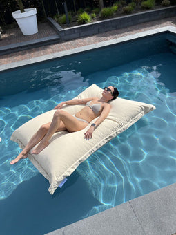 Zaque - Mega Liva Taupe drijvende zitzak