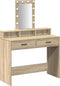 vidaXL - Kaptafel - met - LED-lampe - Sonoma - Eiken - 100x41x140 - cm