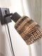 GOOD&MOJO Wandlamp Java - Bamboe Zwart/Naturel - Ø15cm - Binnen Modern