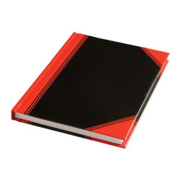 Office - Notitieboek neutraal a7 lijn 60gr rood/zwart | 12 stuks