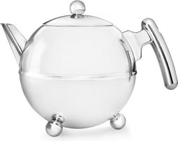 Bredemeijer - Theepot Bella Ronde 0,75L chroom beslag- Dubbelwandig