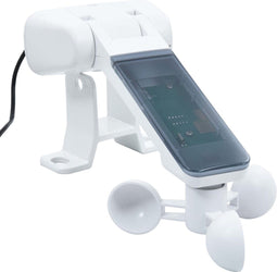 vidaXL - Luifel - automatisch - met - LED - en - windsensor - 400x350 - cm - blauw - wit