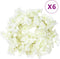 Kerstslingers met bloemen 6 st 180 cm wit