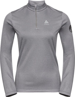 Odlo Midlayer Pillon - Dames Wintersportpully - Sneldrogend - Grijs - Maat S