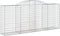 vidaXL - Schanskorven - 4 - st - gewelfd - 300x50x120/140 - cm - ijzer