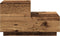 vidaXL - Nachtkastje - met - LED-verlichting - Oude - Hout - 100x36x49 - cm