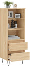 vidaXL - Hoge - kast - 40x36x110 - cm - bewerkt - hout - sonoma - eiken