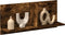 vidaXL - Wandkast - 70x16,5x30 - cm - bewerkt - hout - gerookt - eikenkleurig