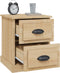 vidaXL - Nachtkastje - 39x39x47,5 - cm - bewerkt - hout - sonoma - eikenkleurig