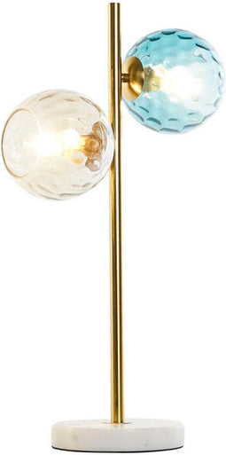 Bureaulamp DKD Home Decor Multicolour Gouden Kristal Melamine 40 W 220 V 32 x 32 x 58 cm