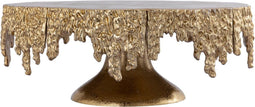 PTMD Amara Gold Alu Cake Stand On Base Dripping