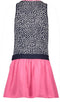 B.Nosy Jurk - Mouwloos - Gestipt bovenlijfje - dots space blue - Maat 110