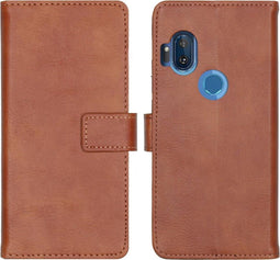 iMoshion Hoesje Geschikt voor Motorola One Hyper Hoesje Met Pasjeshouder - iMoshion Luxe Bookcase - Bruin