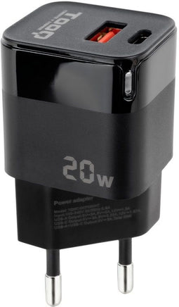 TooQ TQWC-QCPD20 - Oplader - 20W Power Delivery 3.0 en Quick Charge 3.0