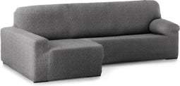 Hoes voor chaise longue met korte armleuning links Eysa ROC Donker grijs 180 x 120 x 360 cm