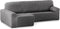 Hoes voor chaise longue met korte armleuning links Eysa ROC Donker grijs 180 x 120 x 360 cm