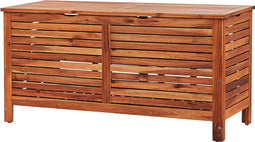 Beliani RIVIERA - Kussenbox - Donkere houtkleur - Acaciahout