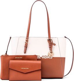 Handtas Dames Michael Kors CHARLOTE Bruin 27 x 34 x 11 cm