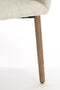 Blaine eetkamerstoel - beige+hout donkerbruin