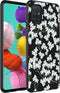 iMoshion Hoesje Geschikt voor Samsung Galaxy A71 Hoesje Siliconen - iMoshion Design hoesje - Wit / Zwart / White Flowers