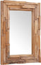 vidaXL - Decoratieve - spiegel - rechthoekig - 90x60 - cm - teakhout