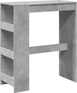 vidaXL - Bartafel - met - rekken - 90x40x103,5 - cm - bewerkt - hout - betongrijs