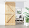 vidaXL - Schuifdeur - met - beslag - 95x210 - cm - massief - grenenhout