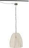 J-Line plafondlamp Peer - linnen/ijzer - wit - small