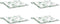vidaXL - Tuinstoelkussens - 4 - st - bladpatroon - 50x50x3 - cm - stof