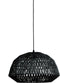 WOOOD Exclusive Kace Hanglamp - Jute - Zwart - 26x45x45