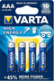 Varta - 4903/4B - Longlife Power AAA Batterijen - 4 stuks