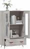 vidaXL - Hoge - kast - 69,5x31x115 - cm - bewerkt - hout - grijs - sonoma - eikenkleurig