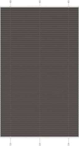 vidaXL - Plissé - rolgordijn - 115x200cm - stofbreedte - 114,4cm - polyester - zwart