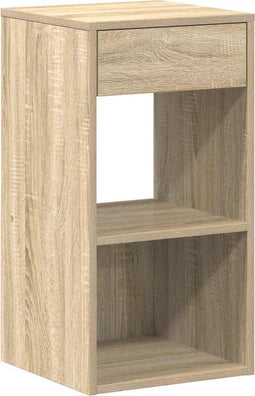 vidaXL - Nachtkastje - met - lade - 35x34x66,5 - cm - sonoma - eikenkleurig