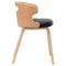 vidaXL - Eetkamerstoelen - 2 - st - gebogen - hout - en - kunstleer