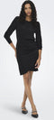Onlrich l/s glitter dress JRS - Jurk - Lange mouwen - O-hals - Zwart/zwart metallic - M