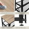 Tectake® Blackpool - Schoenenrek met zitje - 3 niveaus - Zwart metalen frame - Lichtbruin