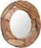 vidaXL - Decoratieve - spiegel - rond - 60 - cm - teakhout