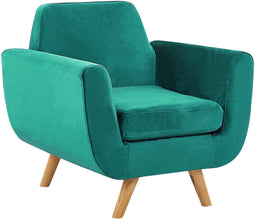 BERNES - Fauteuil - Groen - Fluweel