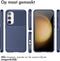 imoshion Hoesje Geschikt voor Samsung Galaxy S23 FE Hoesje Siliconen - imoshion Thunder Backcover - Donkerblauw