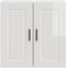 vidaXL - Keukenwandkast - Porto - bewerkt - hout - hoogglans - wit